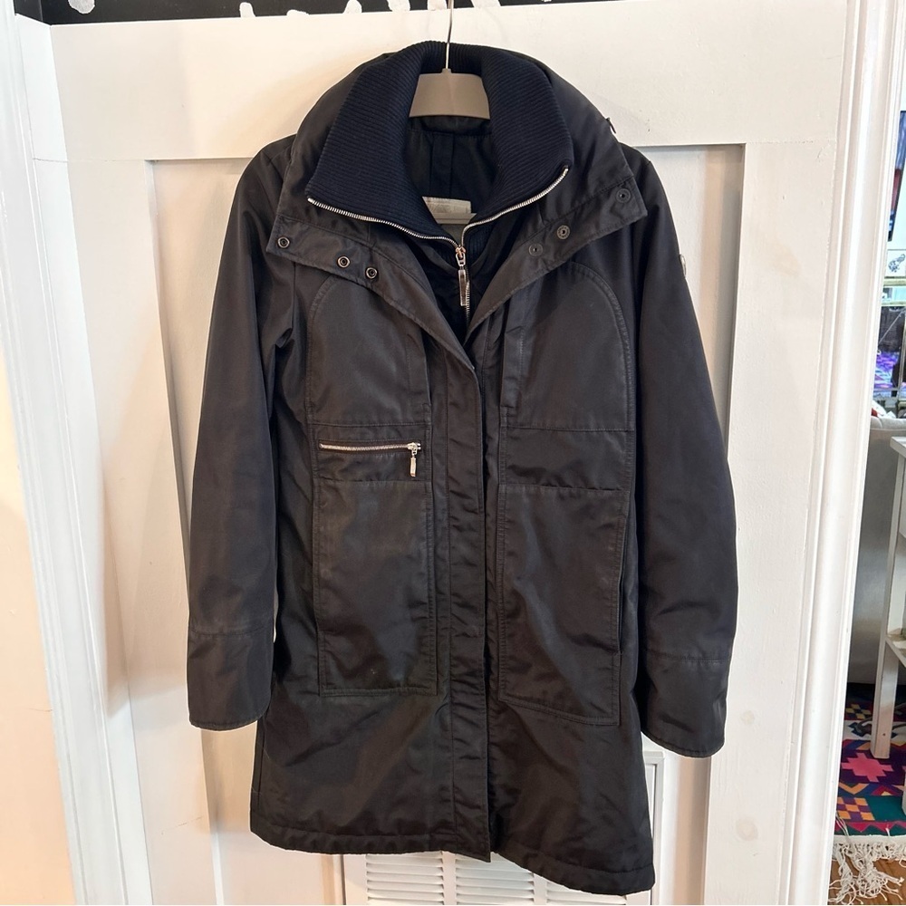 Post Card City Coat - Hooded Insulated - Black - Size 0